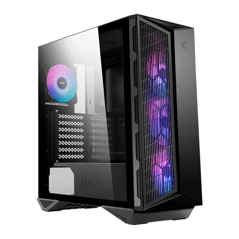 Gabinete Gamer MSI MAG Gungnir 111R, ARGB, Mid-Tower, Lateral de Vidro, Com 4 Fans, Preto, 306-7G10X21-W57
