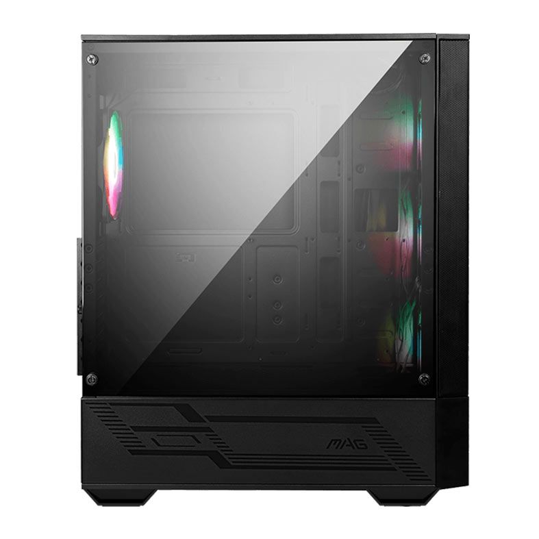 Gabinete Gamer MSI MAG 112R, ARGB, Mid-Tower, Lateral de Vidro, Com 4 Fans, Preto, 306-7G16X23-809 