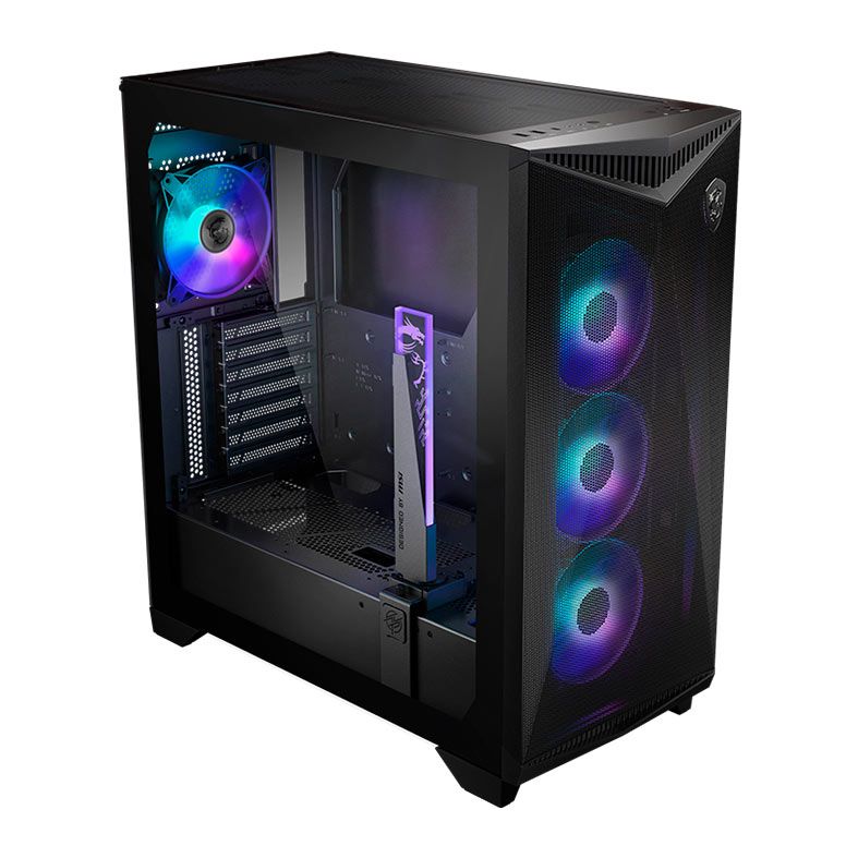 Gabinete Gamer MSI MAG Gungnir 300R Airflow, ARGB, Mid-Tower, Lateral de Vidro, Com 4 Fans, Preto, 306-7G21R21-W57