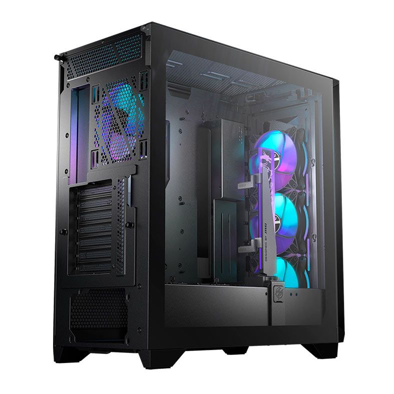 Gabinete Gamer MSI MAG Gungnir 300R Airflow, ARGB, Mid-Tower, Lateral de Vidro, Com 4 Fans, Preto, 306-7G21R21-W57