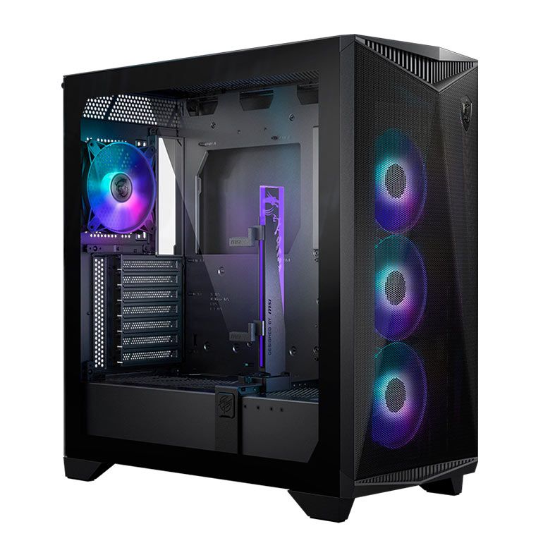 Gabinete Gamer MSI MAG Gungnir 300R Airflow, ARGB, Mid-Tower, Lateral de Vidro, Com 4 Fans, Preto, 306-7G21R21-W57