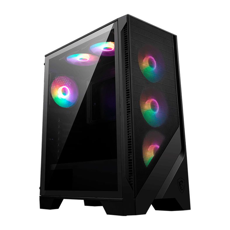 Gabinete Gamer MSI MAG Forge 120A Airflow, RGB, Mid-Tower, Lateral De Vidro, Com 6 Fans, Preto, 306-7G23A21-809