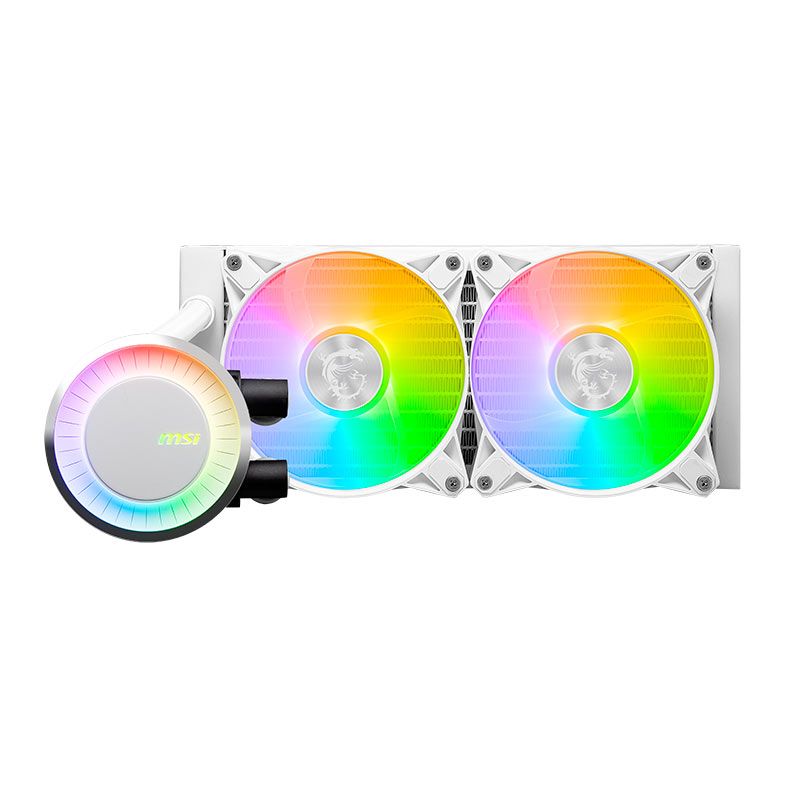 Water Cooler MSI MAG Coreliquid E240, ARGB, 240mm, Branco, 306-7ZW5E27-C24