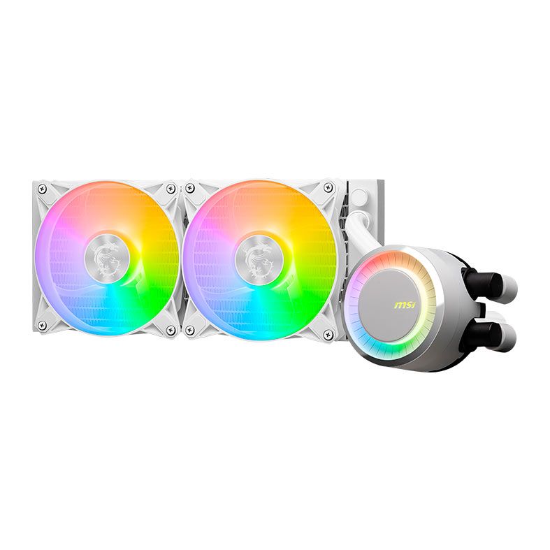 Water Cooler MSI MAG Coreliquid E240, ARGB, 240mm, Branco, 306-7ZW5E27-C24
