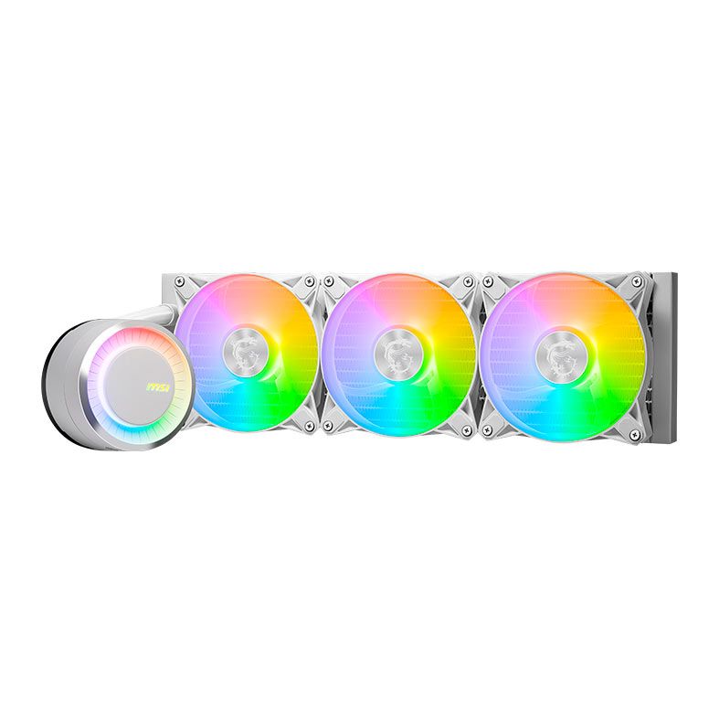 Water Cooler MSI MAG Coreliquid E360, ARGB, 360mm, Branco, 306-7ZW6E27-C24