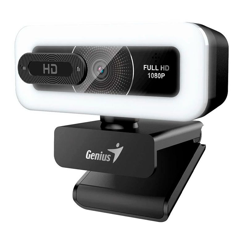 Webcam Genius FaceCam Light, FHD, 1080p, USB, Com Microfone, Preto, 32200010400