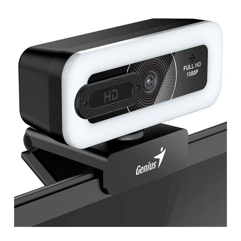 Webcam Genius FaceCam Light, FHD, 1080p, USB, Com Microfone, Preto, 32200010400