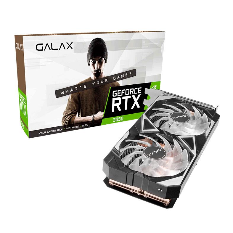 Placa de Video Galax GeForce RTX 3050 EX 1-Click OC, 8GB, GDDR6, 128-bit, 35NSL8MD6YEX-NAC