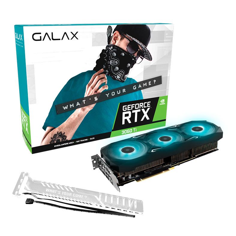 Placa de Video Galax Geforce RTX 3060 Ti SG 1-Click OC Plus, 8GB, GDDR6X, 256-Bit, 36ISM6MD1GSP-NAC
