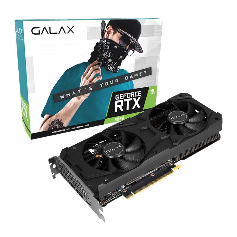 Placa de Video Galax GeForce RTX 3060 1-Click OC, LHR, 12GB, GDDR6, 192-bit, 36NOL7MD1VOC-NAC