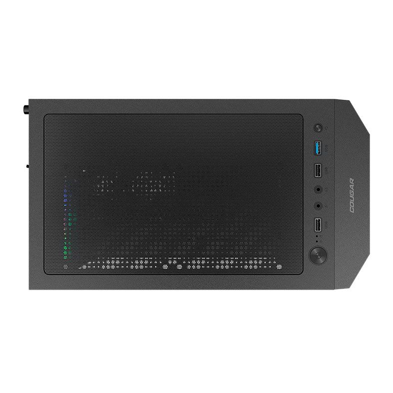 Gabinete Gamer Cougar MX110, RGB, Mid Tower, Lateral de Vidro, Com 4 Fans, Preto, 382BD20.0001