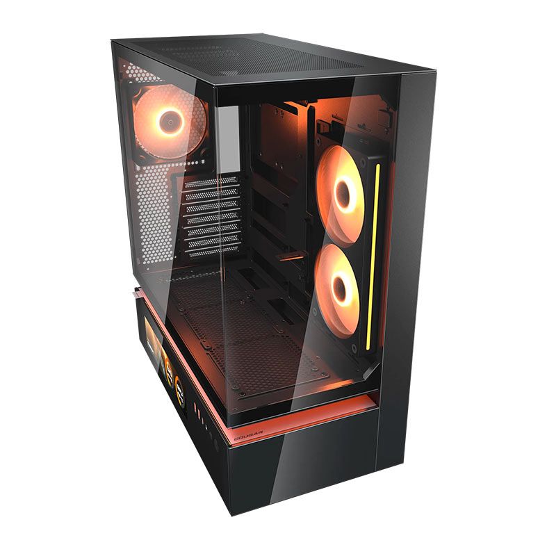 Gabinete Gamer Cougar CFV235 Vision, RGB, Mid Tower, Lateral de