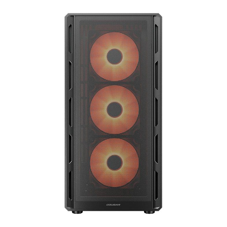 Gabinete Gamer Cougar Airface Pure Pro, ARGB, Mid-Tower, Lateral de Vidro, Com 4 Fans, Preto, 382GA50.0003