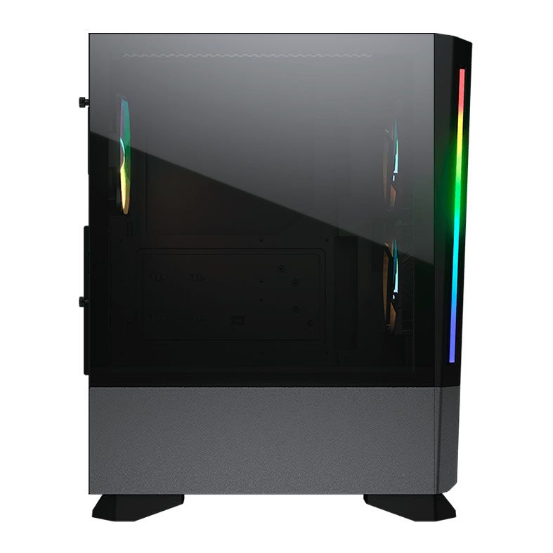 Gabinete Gamer Cougar MX430 Air RGB, Mid-Tower, Lateral de Vidro, Com 3 Fans, Preto, 3851C60.0001