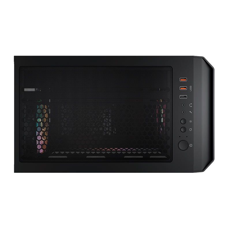 Gabinete Gamer Cougar MX430 Air RGB, Mid-Tower, Lateral de Vidro, Com 3 Fans, Preto, 3851C60.0001