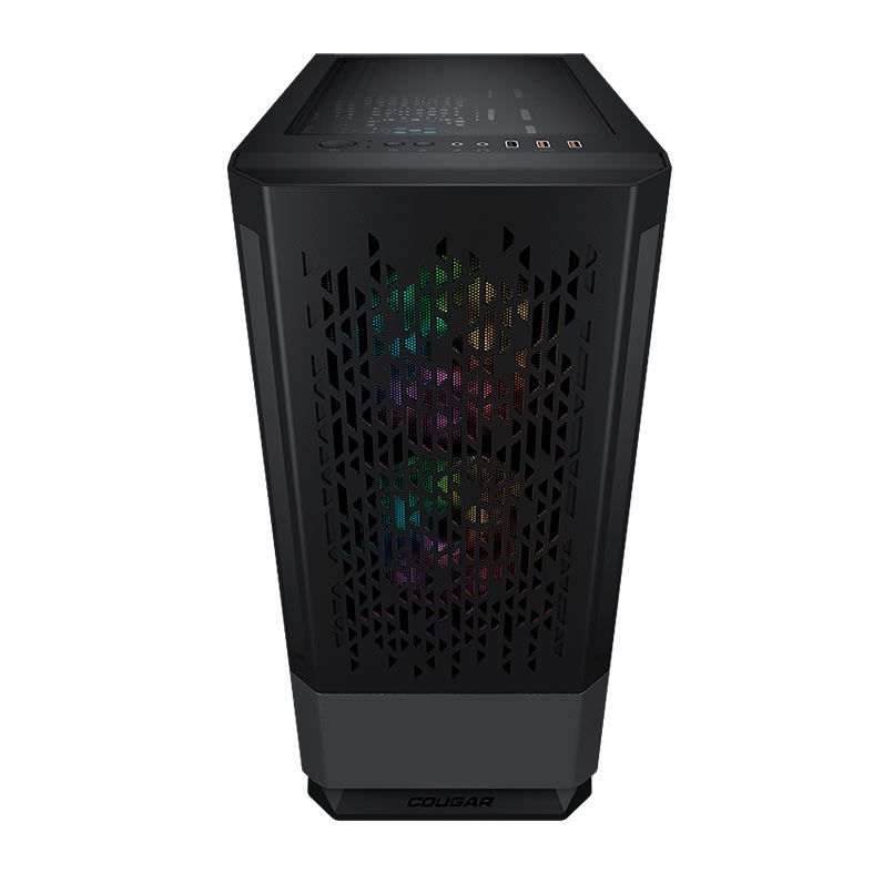 Gabinete Gamer Cougar MX430 Air RGB, Mid-Tower, Lateral de Vidro, Com 3 Fans, Preto, 3851C60.0001