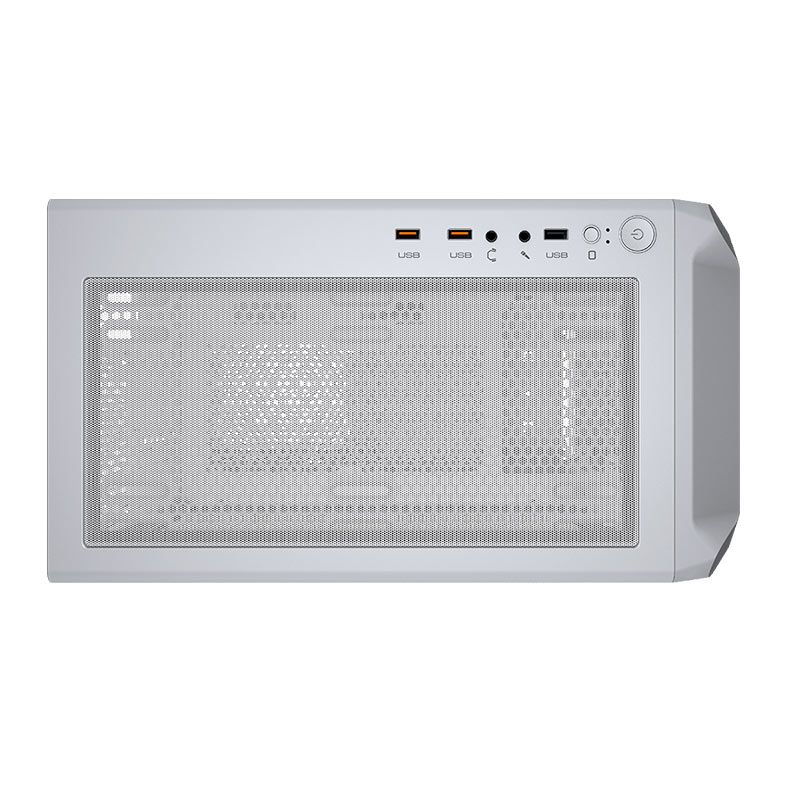 Gabinete Gamer Cougar Archon 2 Mesh RGB, Lateral de Vidro, Com 3 Fans, Branco, 385CC50.0002