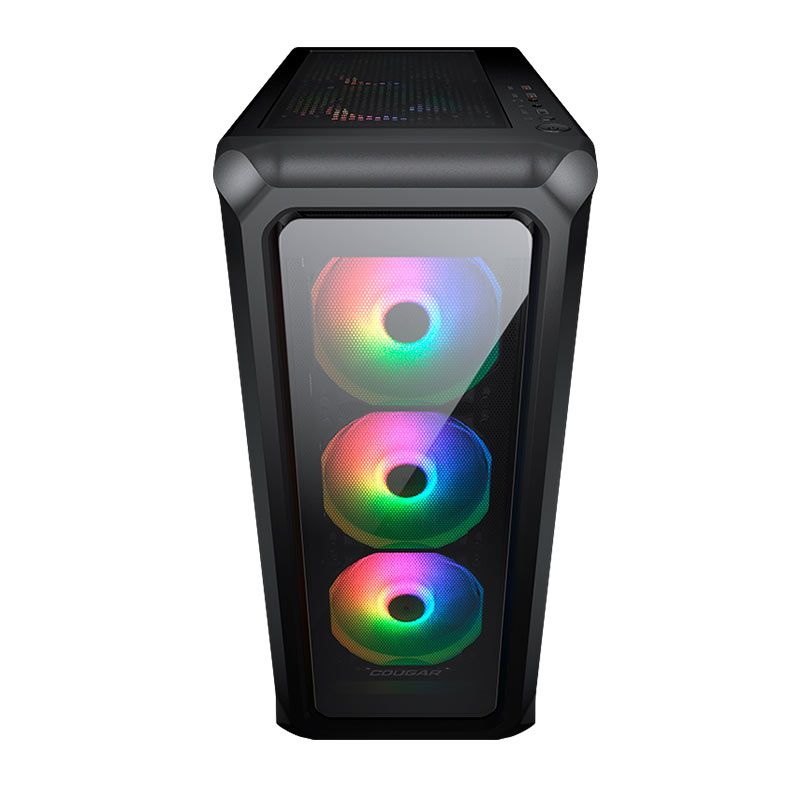 Gabinete Gamer Cougar Archon 2 RGB, Mid-Tower, Lateral de Vidro, Com 3 Fans, Preto, 385CC50.0003