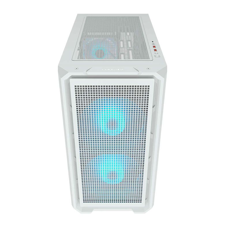 Gabinete Gamer Cougar MX600 Mini RGB, Mini-Tower, Lateral de Vidro, Com 3 Fans, Branco, 385GC90.0002
