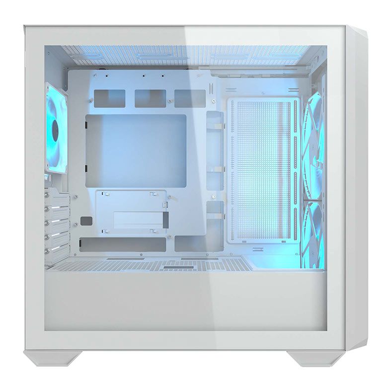 Gabinete Gamer Cougar MX600 Mini RGB, Mini-Tower, Lateral de Vidro, Com 3 Fans, Branco, 385GC90.0002