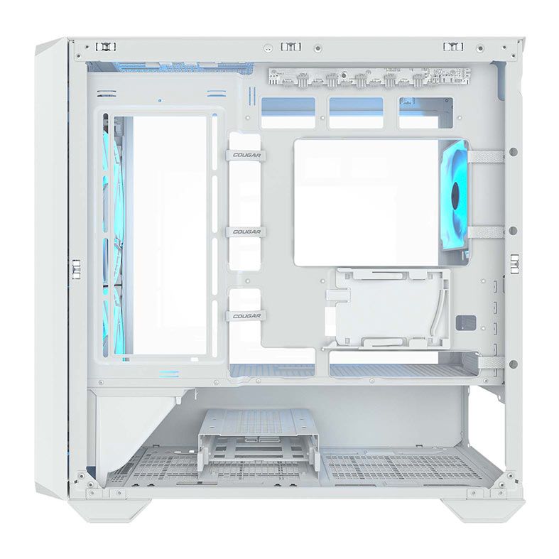 Gabinete Gamer Cougar MX600 Mini RGB, Mini-Tower, Lateral de Vidro, Com 3 Fans, Branco, 385GC90.0002