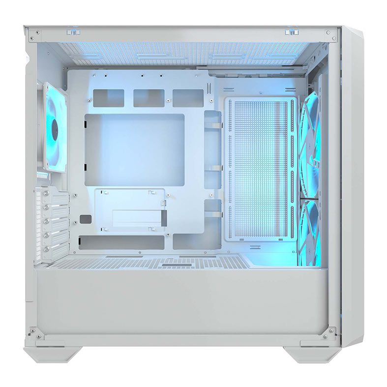 Gabinete Gamer Cougar MX600 Mini RGB, Mini-Tower, Lateral de Vidro, Com 3 Fans, Branco, 385GC90.0002