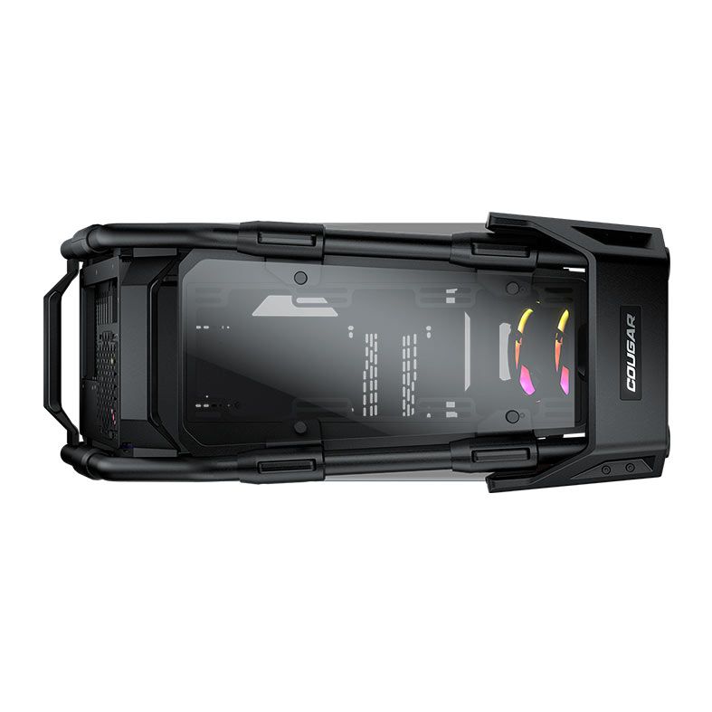 Gabinete Gamer Cougar Cratus, RGB, Mid-Tower, Lateral de Vidro, Com 3 Fan, Preto, 385LMS0.0001