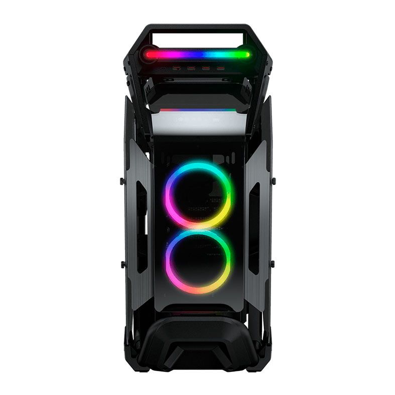 Gabinete Gamer Cougar Cratus, RGB, Mid-Tower, Lateral de Vidro, Com 3 Fan, Preto, 385LMS0.0001
