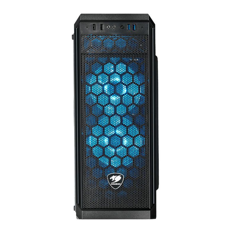 Gabinete Gamer Cougar MX330-G AIR, Lateral em Vidro, Com 3 Fans, Preto, 385NC10.0021