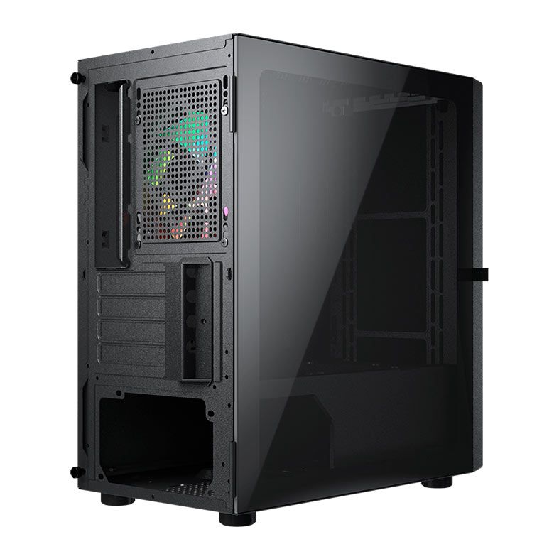 Gabinete Gamer Cougar Purity RGB, Lateral de Vidro, Com 1 Fan, Preto, 385PC40.0001
