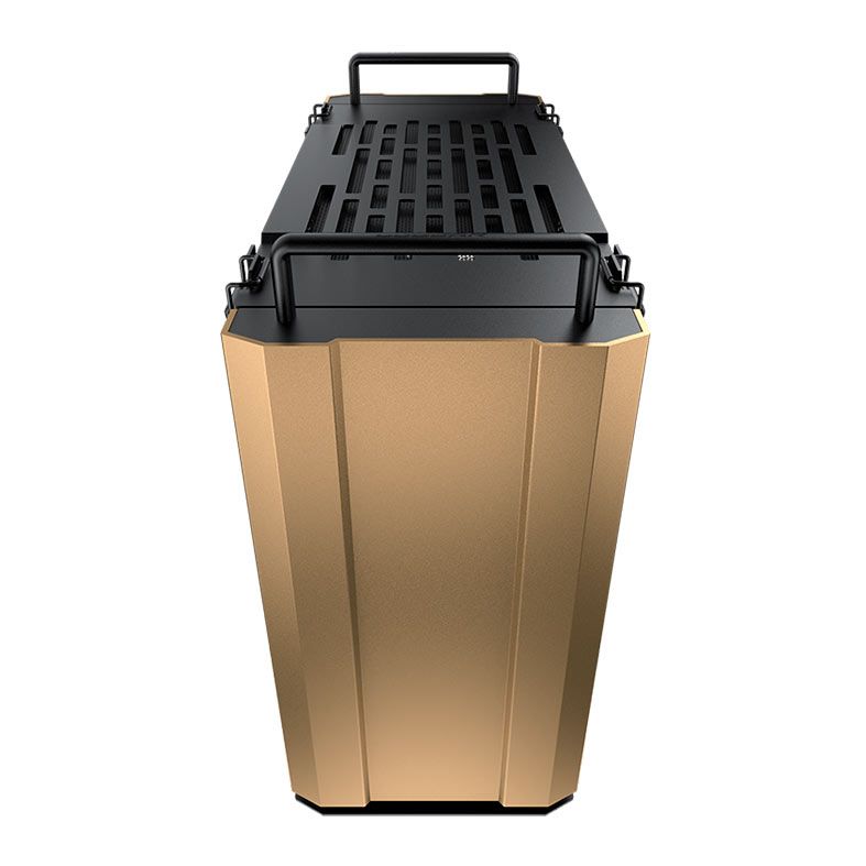 Gabinete Gamer Cougar Dust 2 Desert Sand, Com 2 Fans, Preto e Dourado, 385QM90.0009