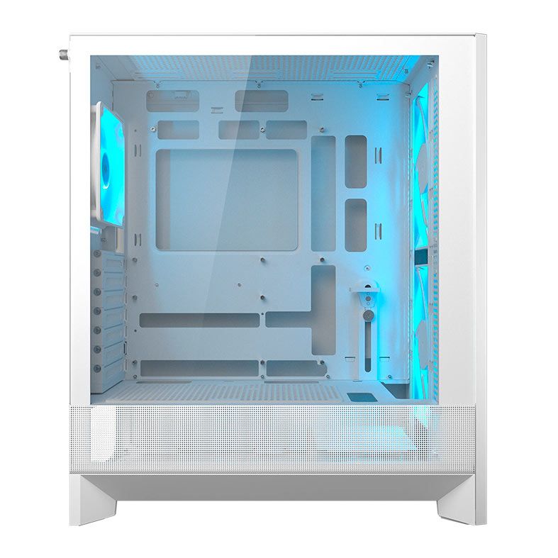 Gabinete Gamer Cougar Airface 180, ARGB, Mid-Tower, Lateral de Vidro, Com 3 Fans, Branco, 385VA40.0002