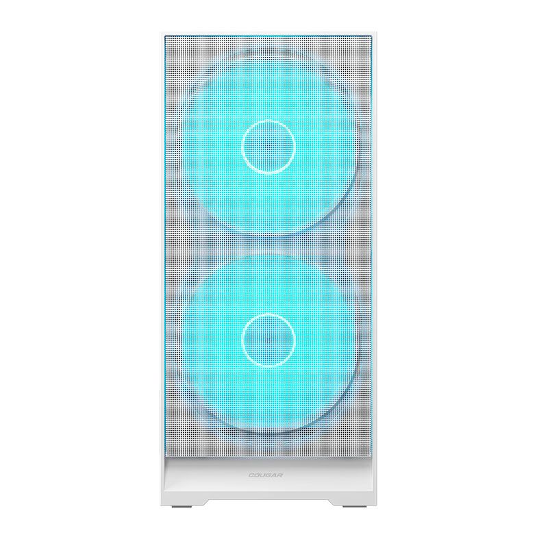 Gabinete Gamer Cougar Airface 180, ARGB, Mid-Tower, Lateral de Vidro, Com 3 Fans, Branco, 385VA40.0002