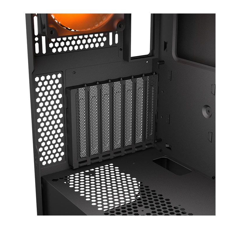 Gabinete Gamer Cougar Airface Flo, RGB, Mid-Tower, Lateral de Vidro, Com 3 Fans, Preto, 385YA60.0001