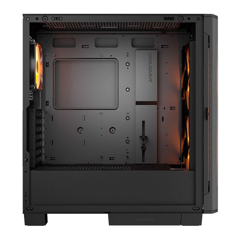 Gabinete Gamer Cougar Airface Flo, RGB, Mid-Tower, Lateral de Vidro, Com 3 Fans, Preto, 385YA60.0001