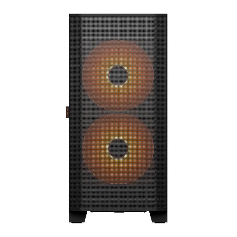 Gabinete Gamer Cougar Airface Flo, RGB, Mid-Tower, Lateral de Vidro, Com 3 Fans, Preto, 385YA60.0001