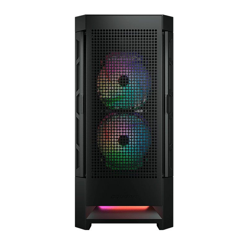 Gabinete Gamer Cougar Duoface RGB, Mid-Tower, Lateral de Vidro, Com 3 Fans, Preto, 385ZD10.0001