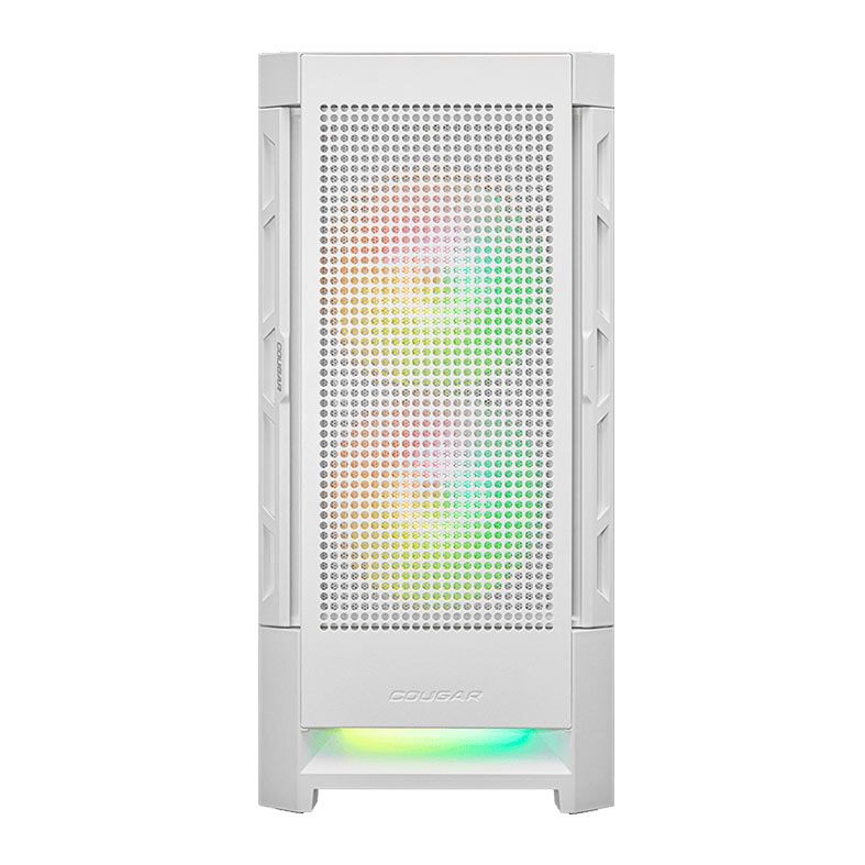Gabinete Gamer Cougar Duoface RGB, Mid-Tower, Lateral de Vidro, Com 3 Fans, Branco, 385ZD10.0003
