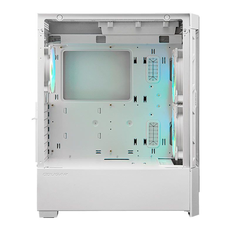 Gabinete Gamer Cougar Duoface RGB, Mid-Tower, Lateral de Vidro, Com 3 Fans, Branco, 385ZD10.0003