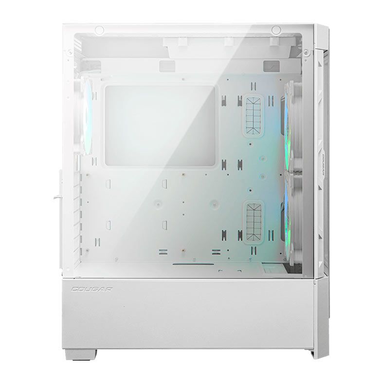 Gabinete Gamer Cougar Duoface RGB, Mid-Tower, Lateral de Vidro, Com 3 Fans, Branco, 385ZD10.0003