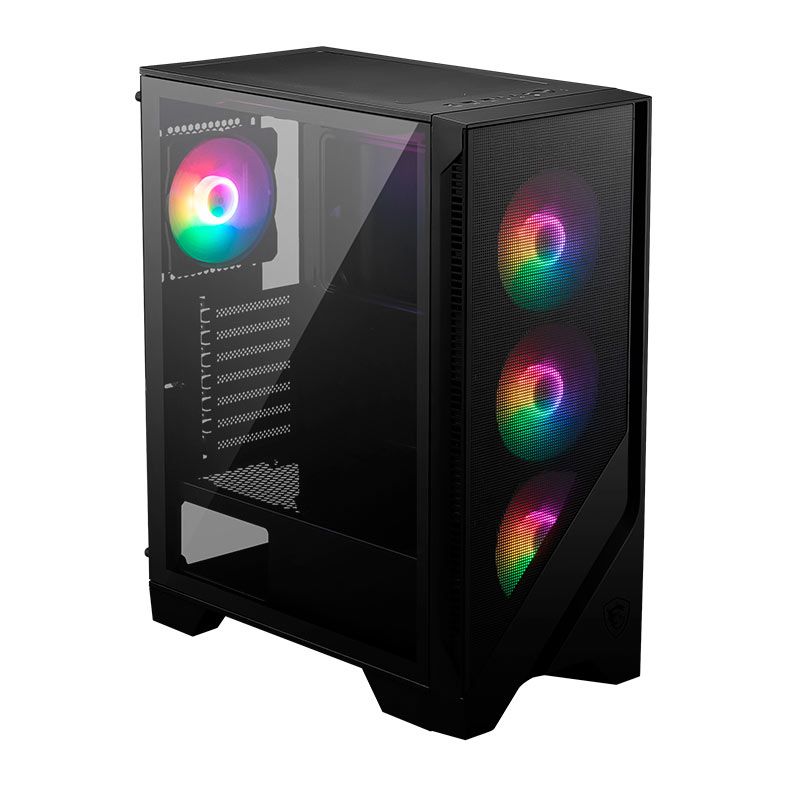 Gabinete Gamer MSI MAG Forge 120A B65, RGB, Mid-Tower, Lateral De Vidro, Com 6 Fans, Fonte 650W, Preto, 3B6-BZ05025-HH9
