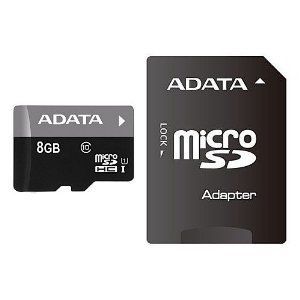 Cartão de memoria ADATA 8GB Micro SDHC Class 10, AUSDH8GUICL10-RA1 - BOX