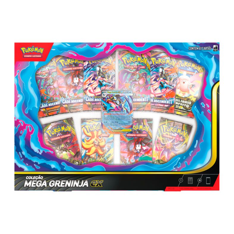 PRE VENDA - Pokemon TCG, Colecao Mega Greninja Ex, 60 Cartas, 4444410413