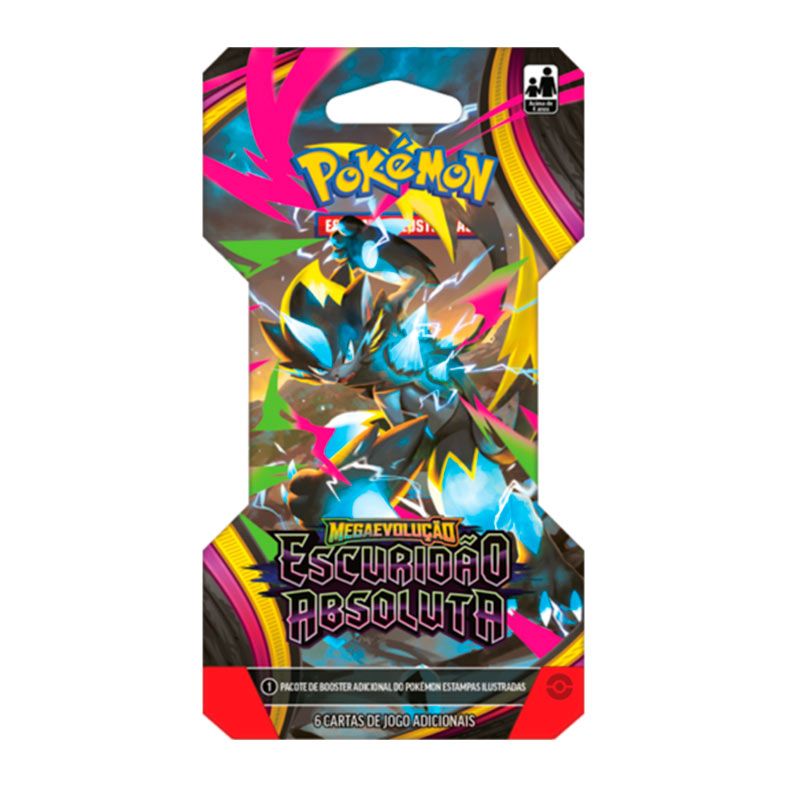 PRE VENDA - Pokemon TCG, Booster Com Embalagem Especial de Megaevolucao Escuridao Absoluta, 6 Cartas, 4444410424