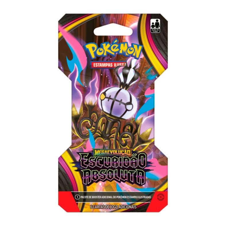 PRE VENDA - Pokemon TCG, Booster Com Embalagem Especial de Megaevolucao Escuridao Absoluta, 6 Cartas, 4444410424