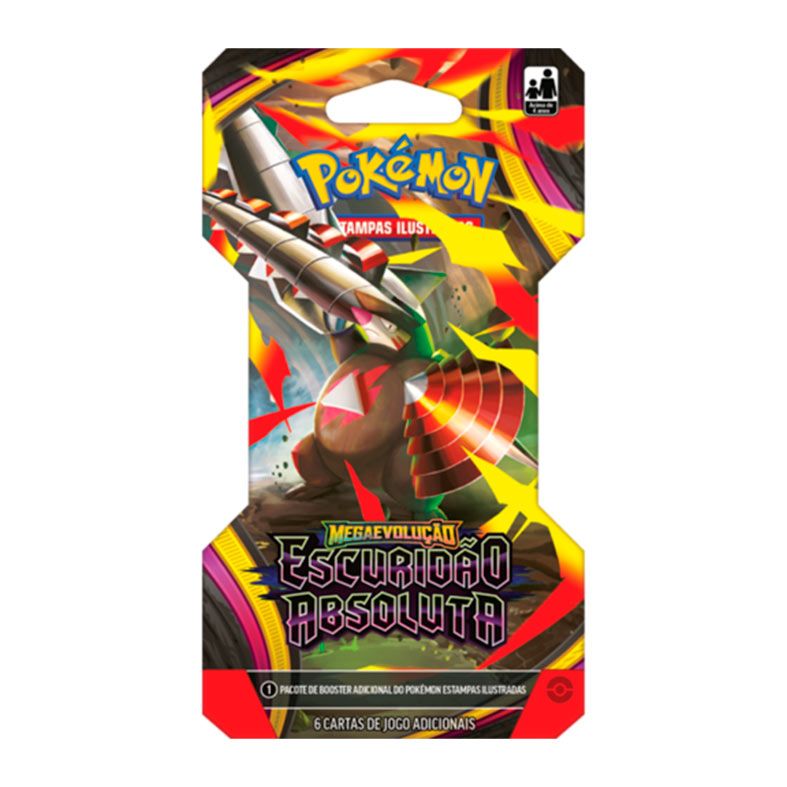 PRE VENDA - Pokemon TCG, Booster Com Embalagem Especial de Megaevolucao Escuridao Absoluta, 6 Cartas, 4444410424