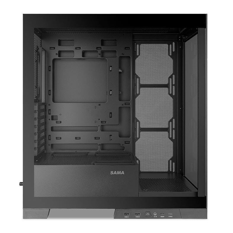 Gabinete Gamer Sama 4503, M-ATX, Lateral de Vidro, Preto, 4503B