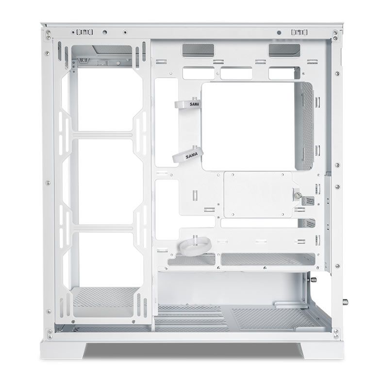 Gabinete Gamer Sama 4503, M-ATX, Lateral de Vidro, Branco, 4503W