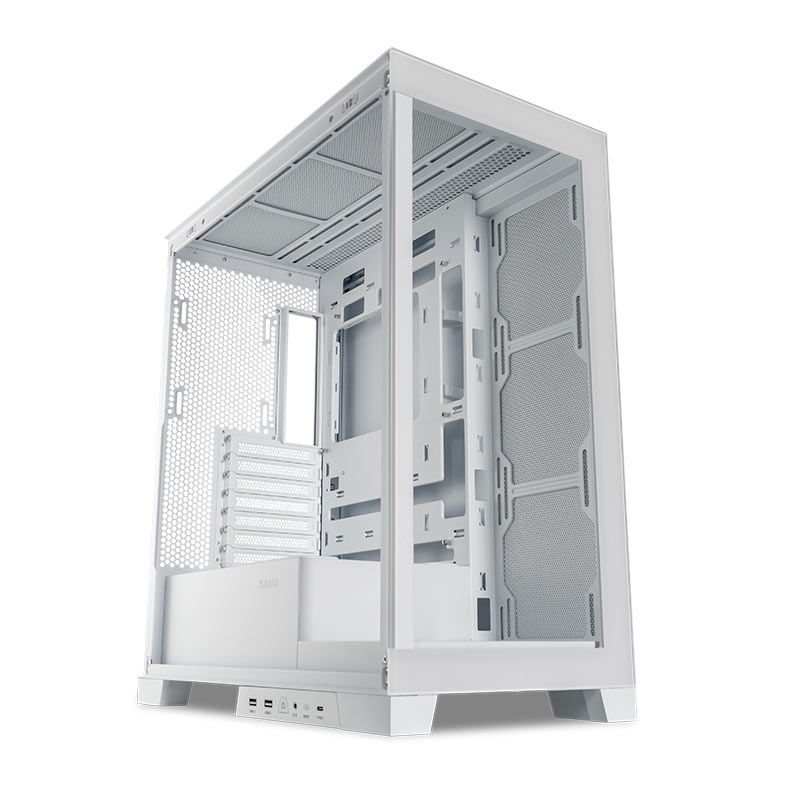Gabinete Gamer Sama 4503, M-ATX, Lateral de Vidro, Branco, 4503W