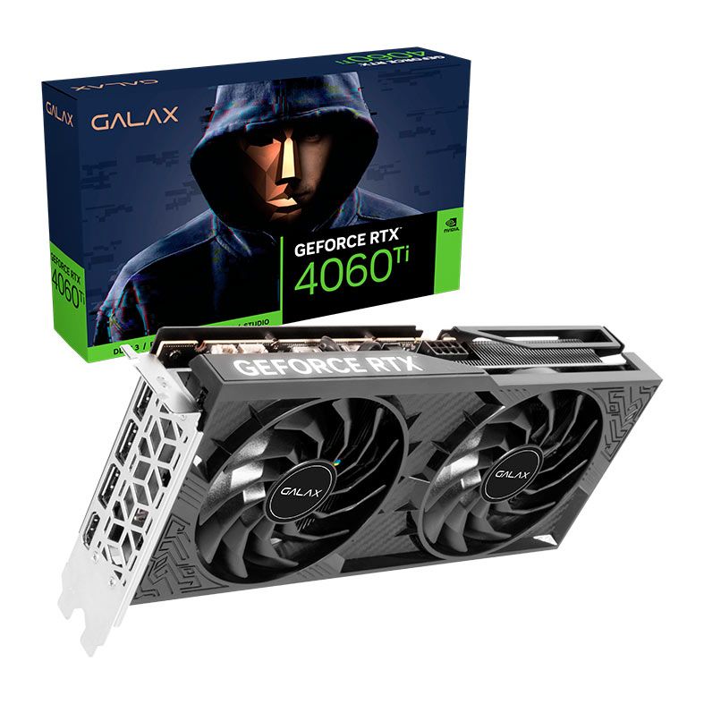 Placa de Video Galax GeForce RTX 4060 Ti 1-Click OC, 8GB, GDDR6, 128-bit, 46ISL8MD8COC-NAC